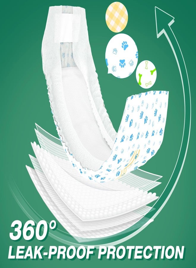 Pet Soft Disposable Dog Dipaers - Male Dog Wraps Wetness Indicator, Ultra Absorbent Puppy Diapers Male for Excitable Urination or Incontinence, 24pcs Small - Image 3